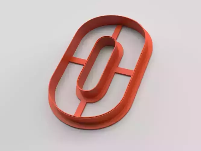 Cookie cutter - English alphabet - Letter O 3D print model