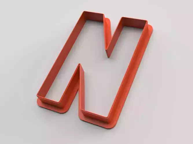 Cookie cutter - English alphabet - Letter N 3D print model