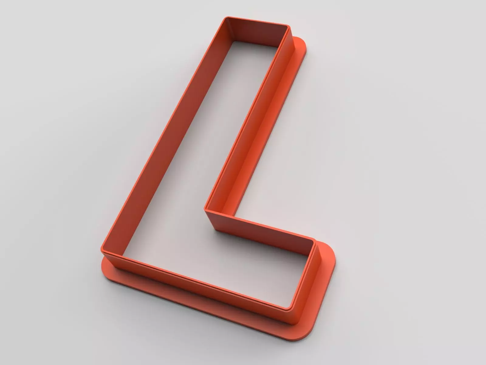 Cookie cutter - English alphabet - Letter L 3D print model