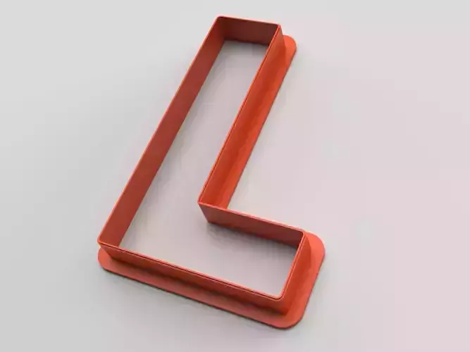 Cookie cutter - English alphabet - Letter L 3D print model