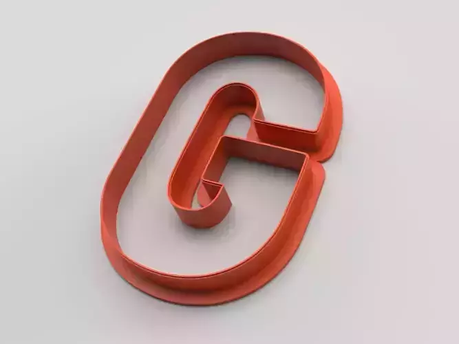 Cookie cutter - English alphabet - Letter G 3D print model