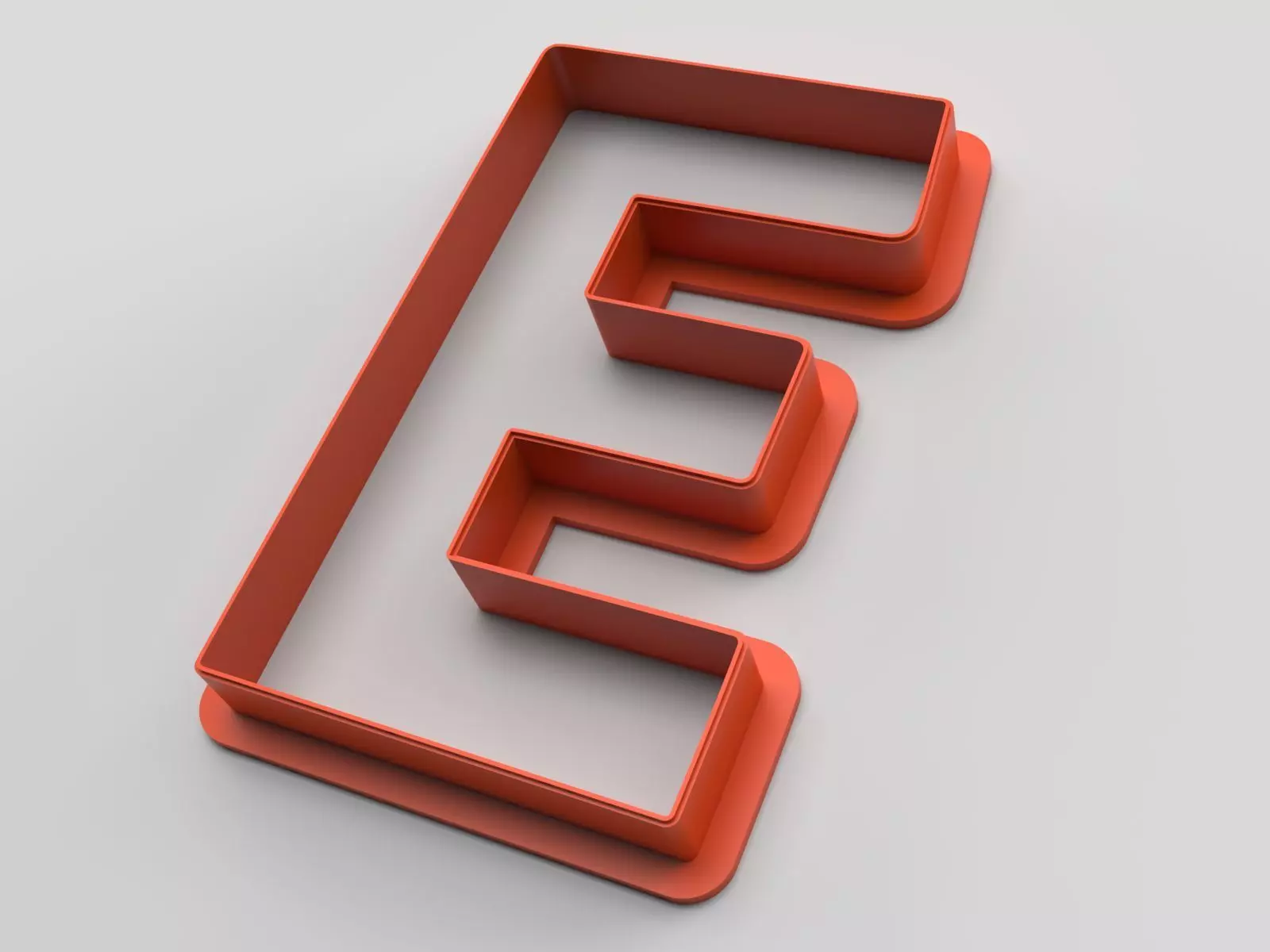 Cookie cutter - English alphabet - Letter E 3D print model