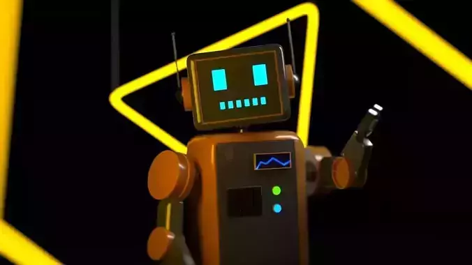Robot 3d model in cinema 4d