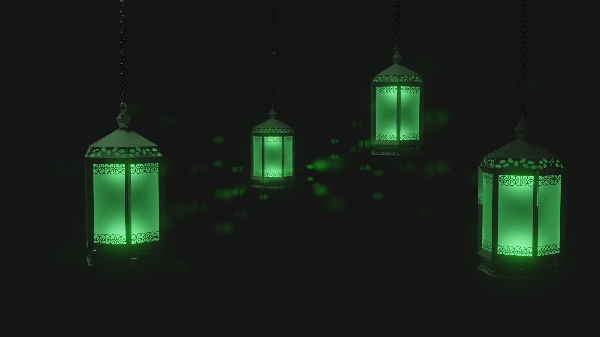 Scenic Lanterns Lights  Low-poly 3D model_8