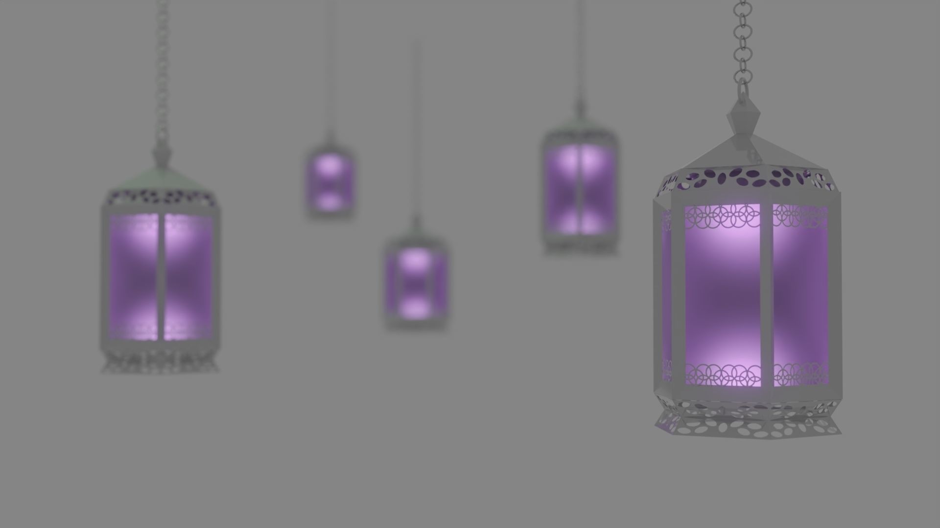 Scenic Lanterns Lights  Low-poly 3D model_4