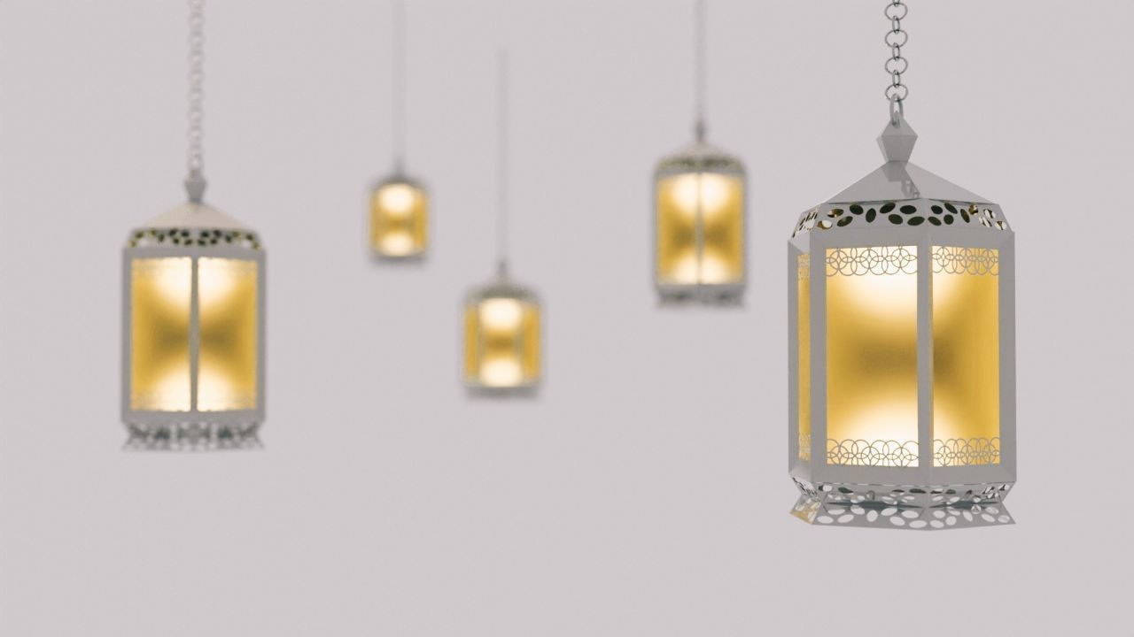 Scenic Lanterns Lights  Low-poly 3D model_2