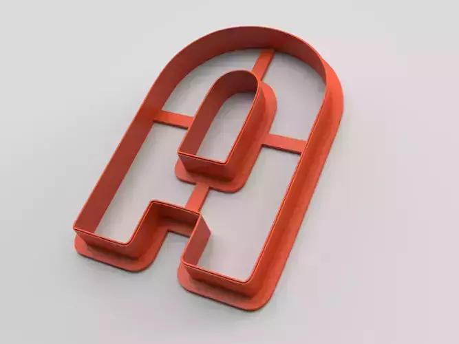 Cookie cutter - English alphabet - Letter A 3D print model