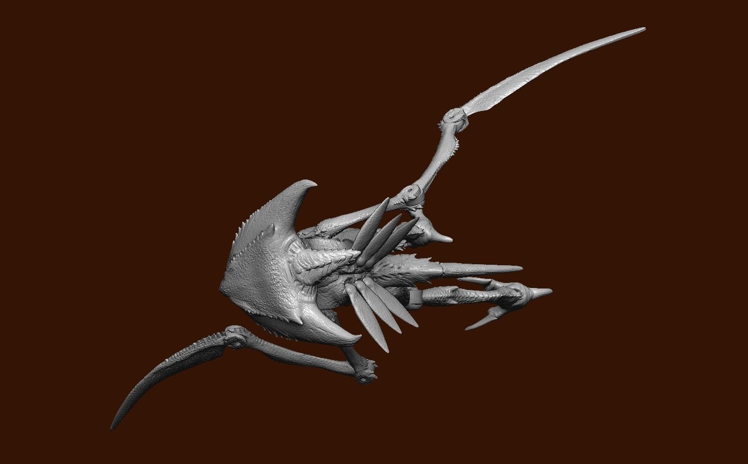 Pokemon Kabutops action realistic figure 3D model_2