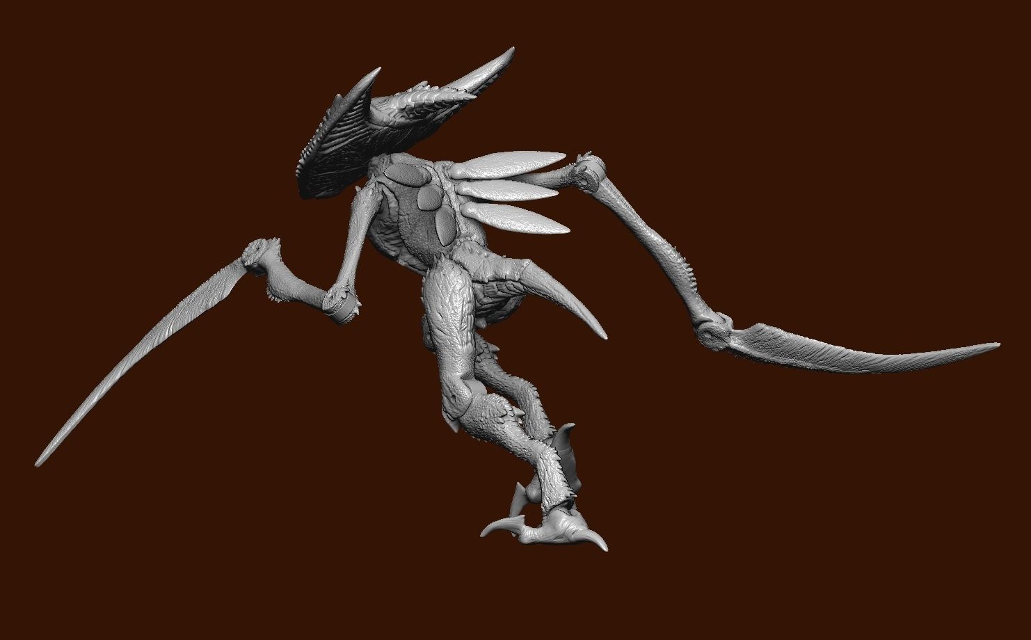 Pokemon Kabutops action realistic figure 3D model_7