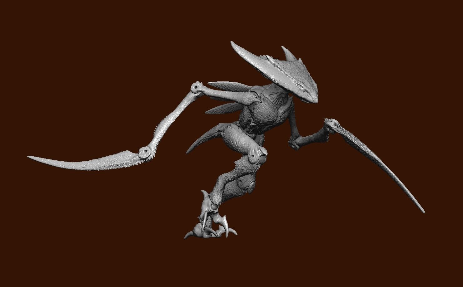 Pokemon Kabutops action realistic figure 3D model_1