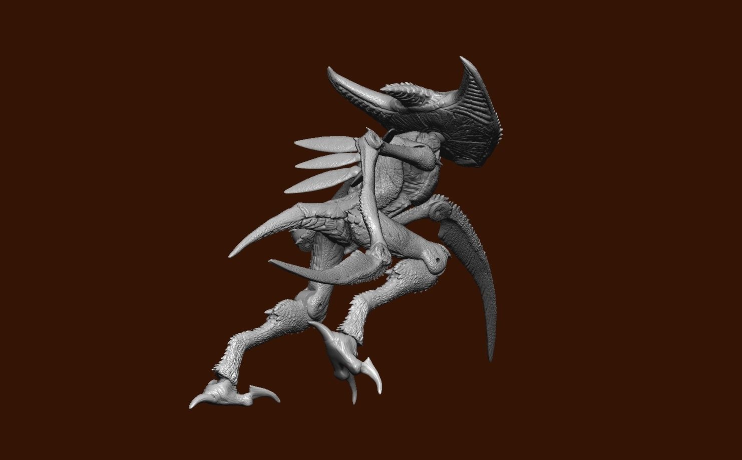 Pokemon Kabutops action realistic figure 3D model_5