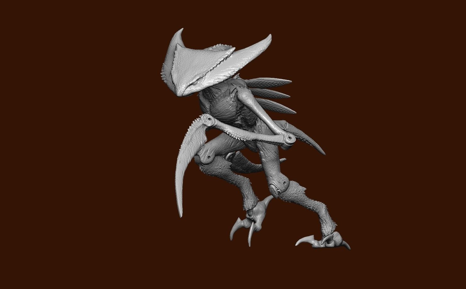 Pokemon Kabutops action realistic figure 3D model_9