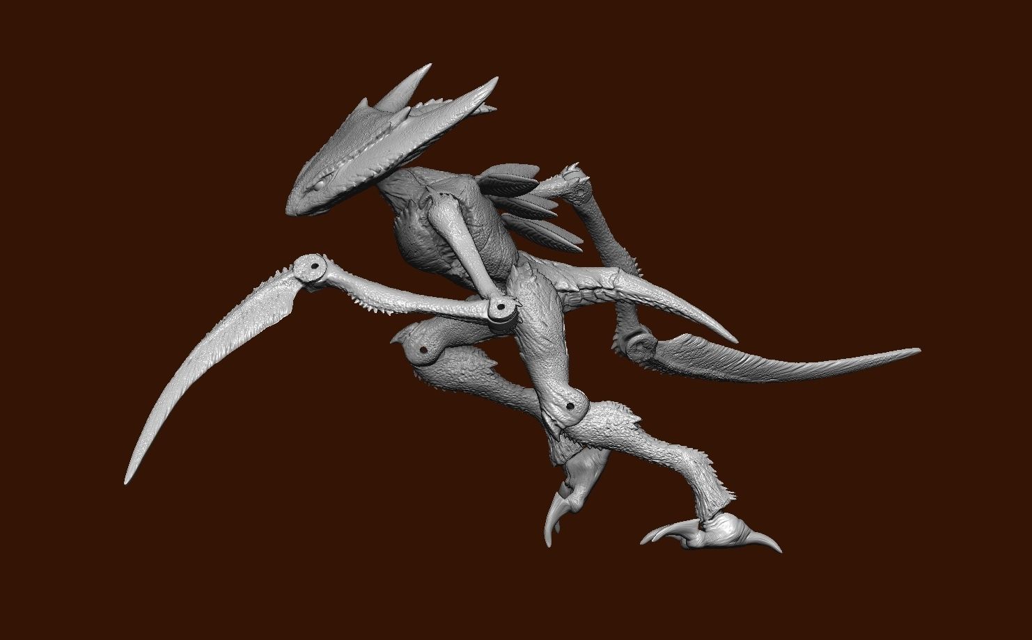 Pokemon Kabutops action realistic figure 3D model_8