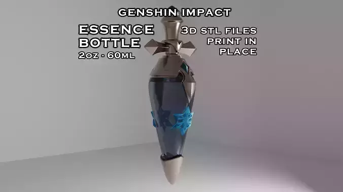 Potion Bottle Genshin Impact 2oz 60ml Print Ready