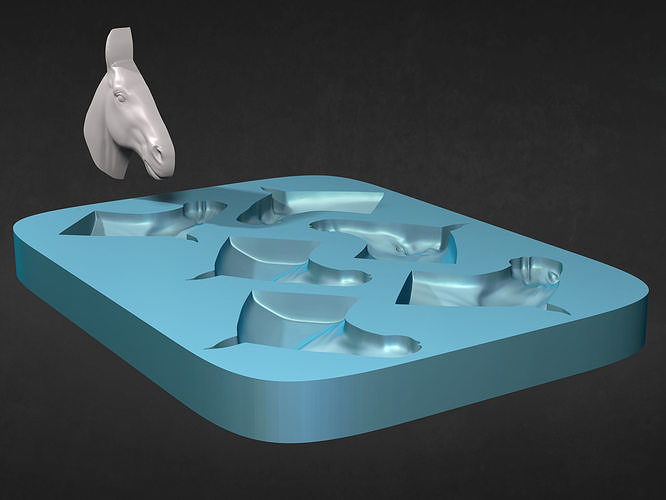 Horse Head mold 3D print model