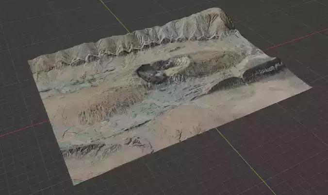 sandy volcano  Free low-poly 3D model
