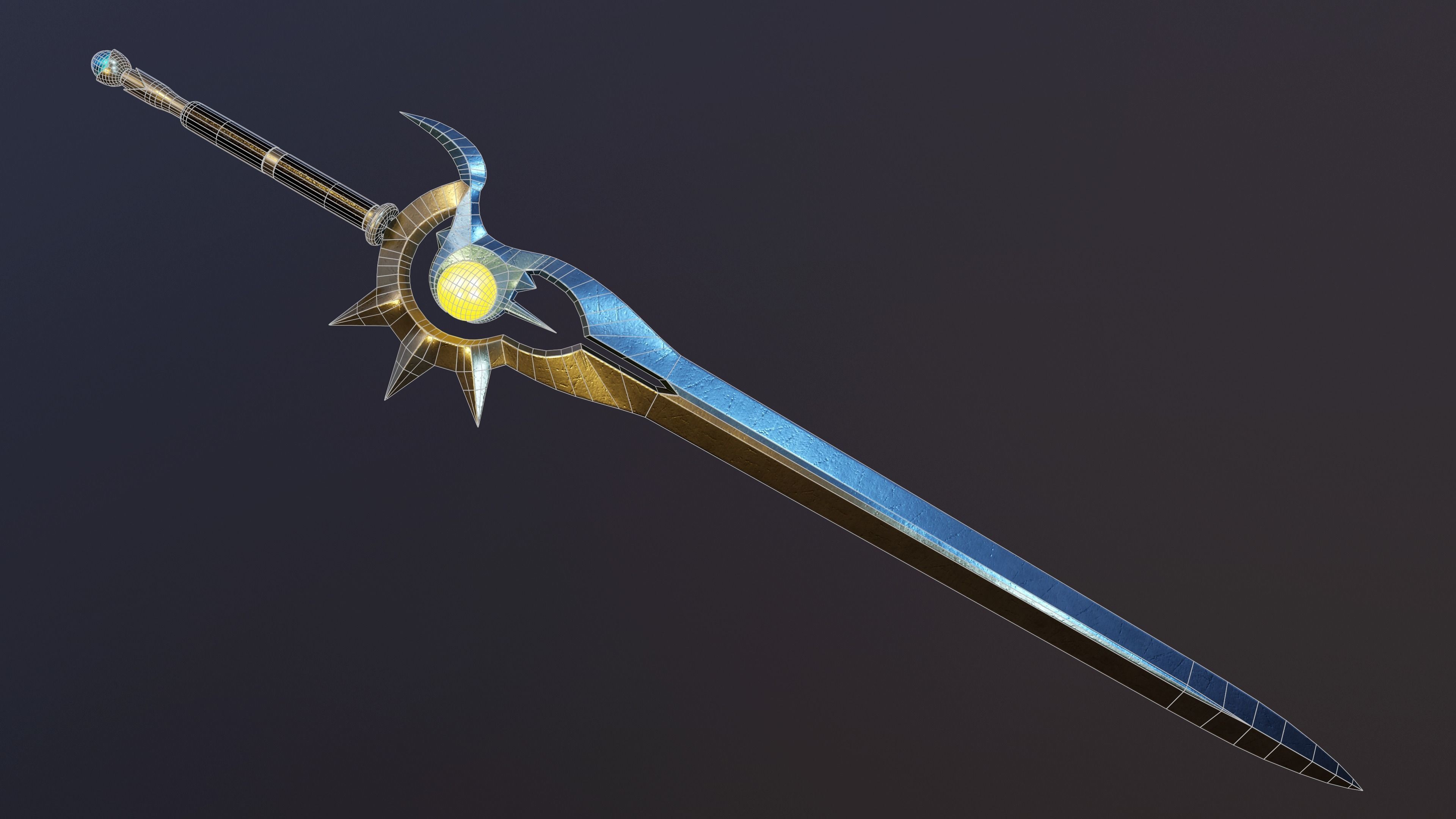 Twilight Sword Low-poly 3D model_10