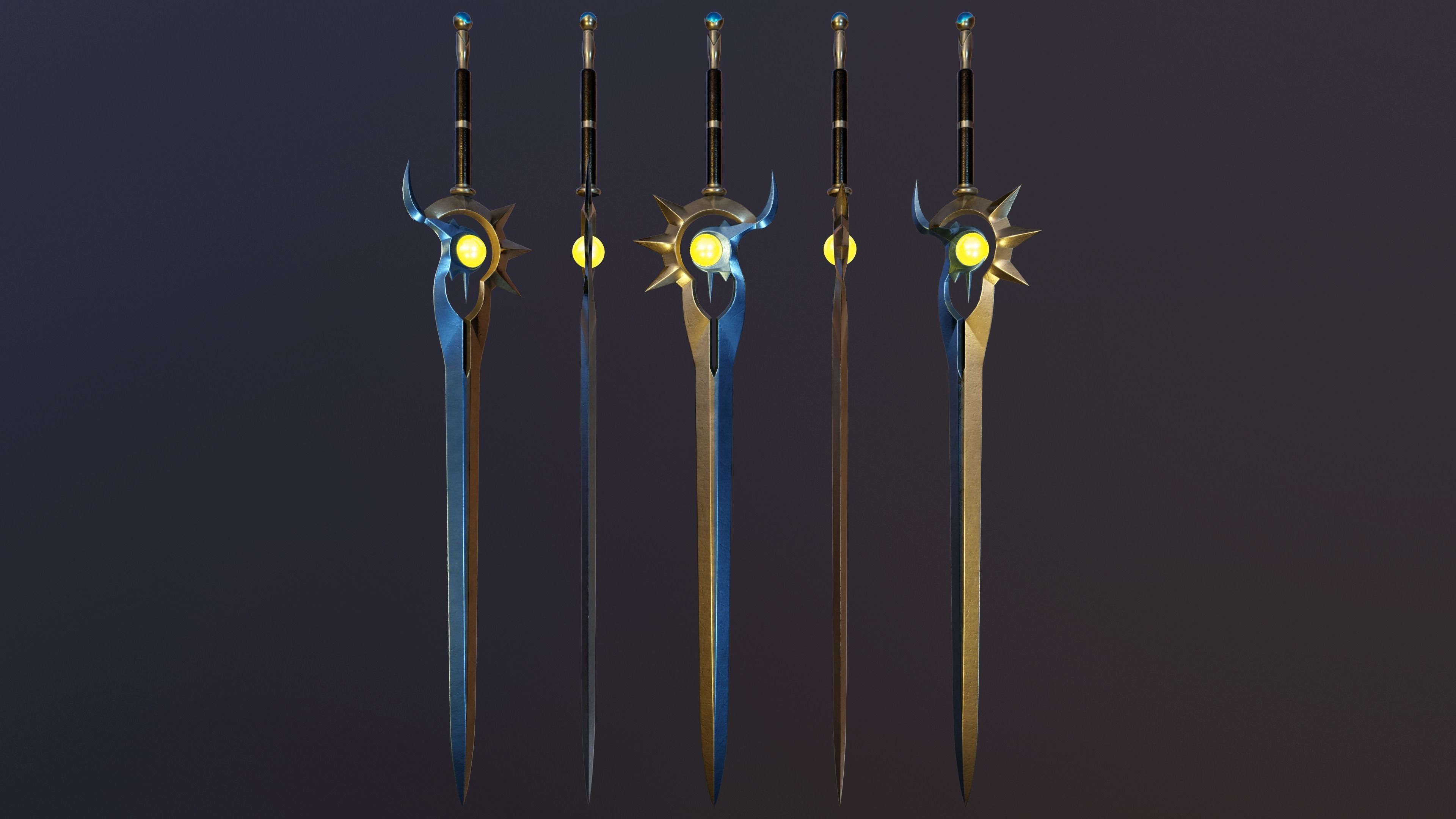 Twilight Sword Low-poly 3D model_5