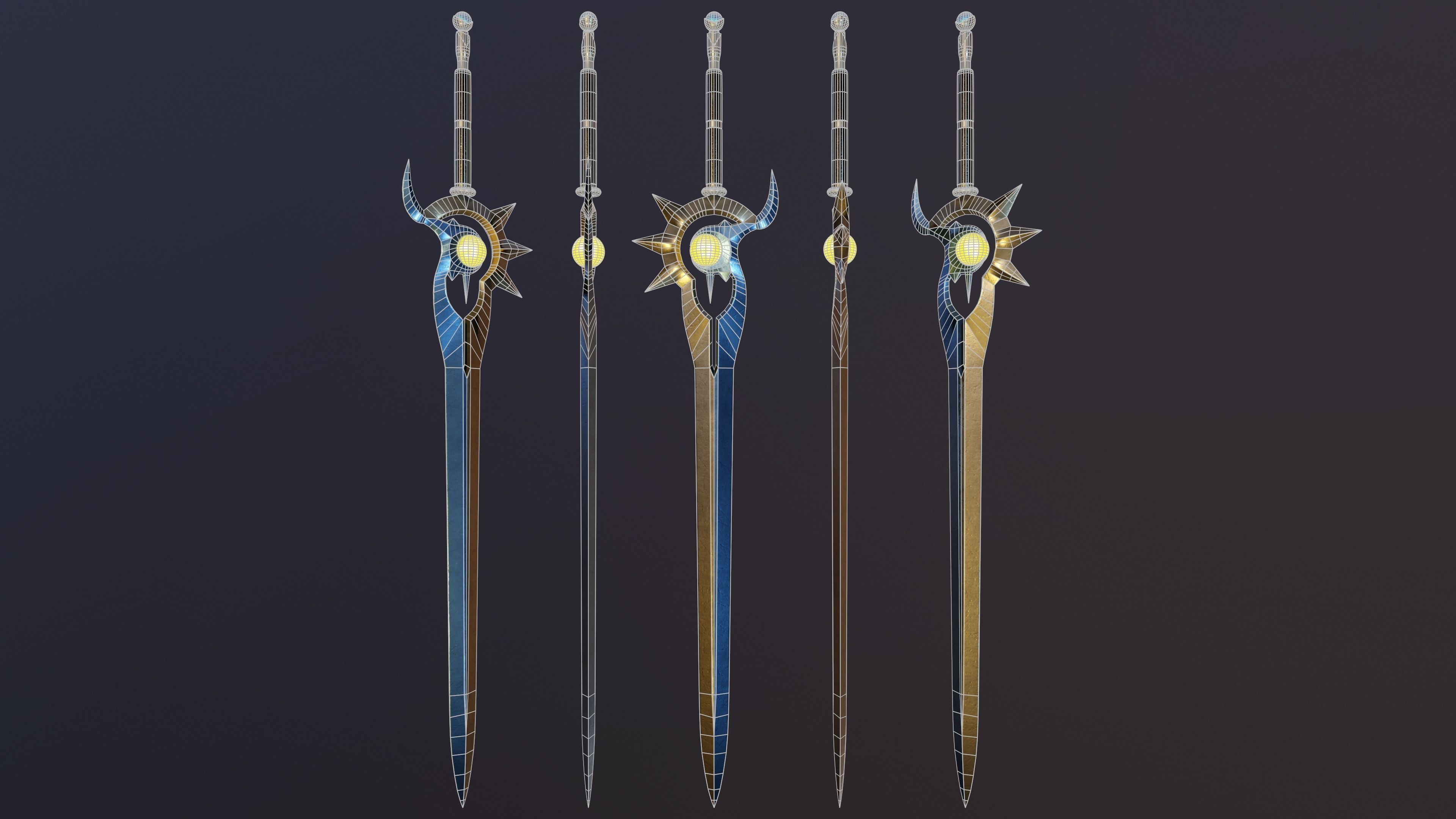 Twilight Sword Low-poly 3D model_13