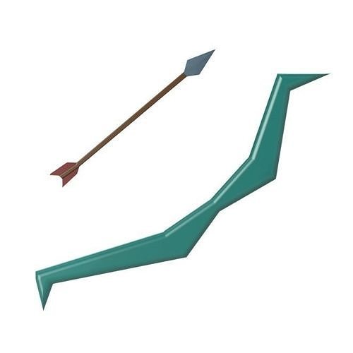 Oldschool Runescape - Life Size Magic Shortbow and Rune Arrow 3D print model
