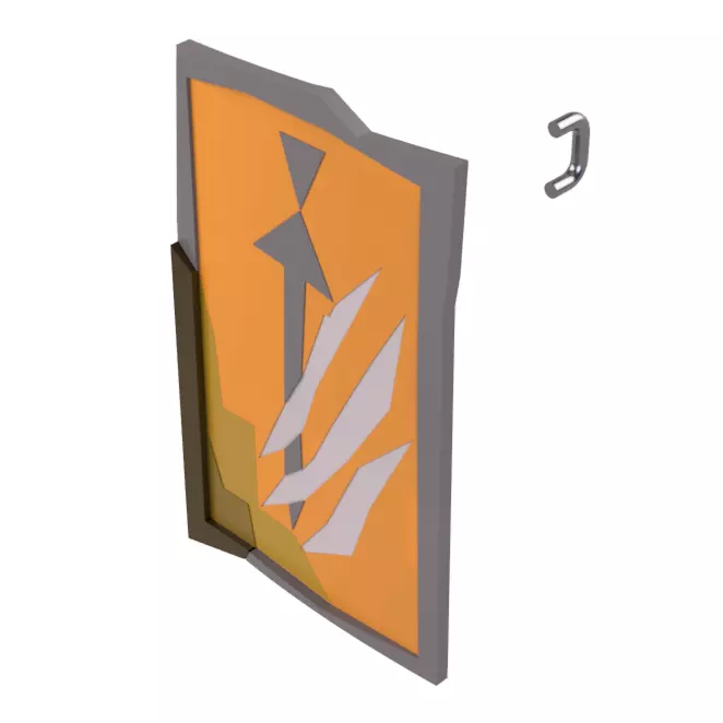 Oldschool Runescape - Life Size Anti-dragon Shield 3D print model_0