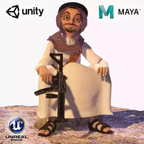 Sniper High quality character full Rigged and Animated