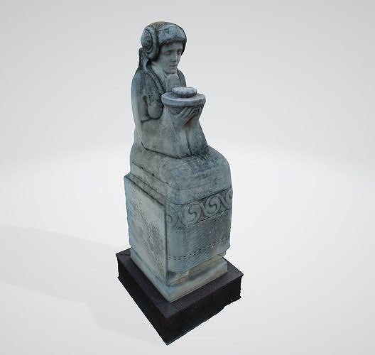 monument1 statue of woman holding book 3D model