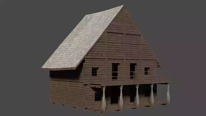 Wood House LowPoly