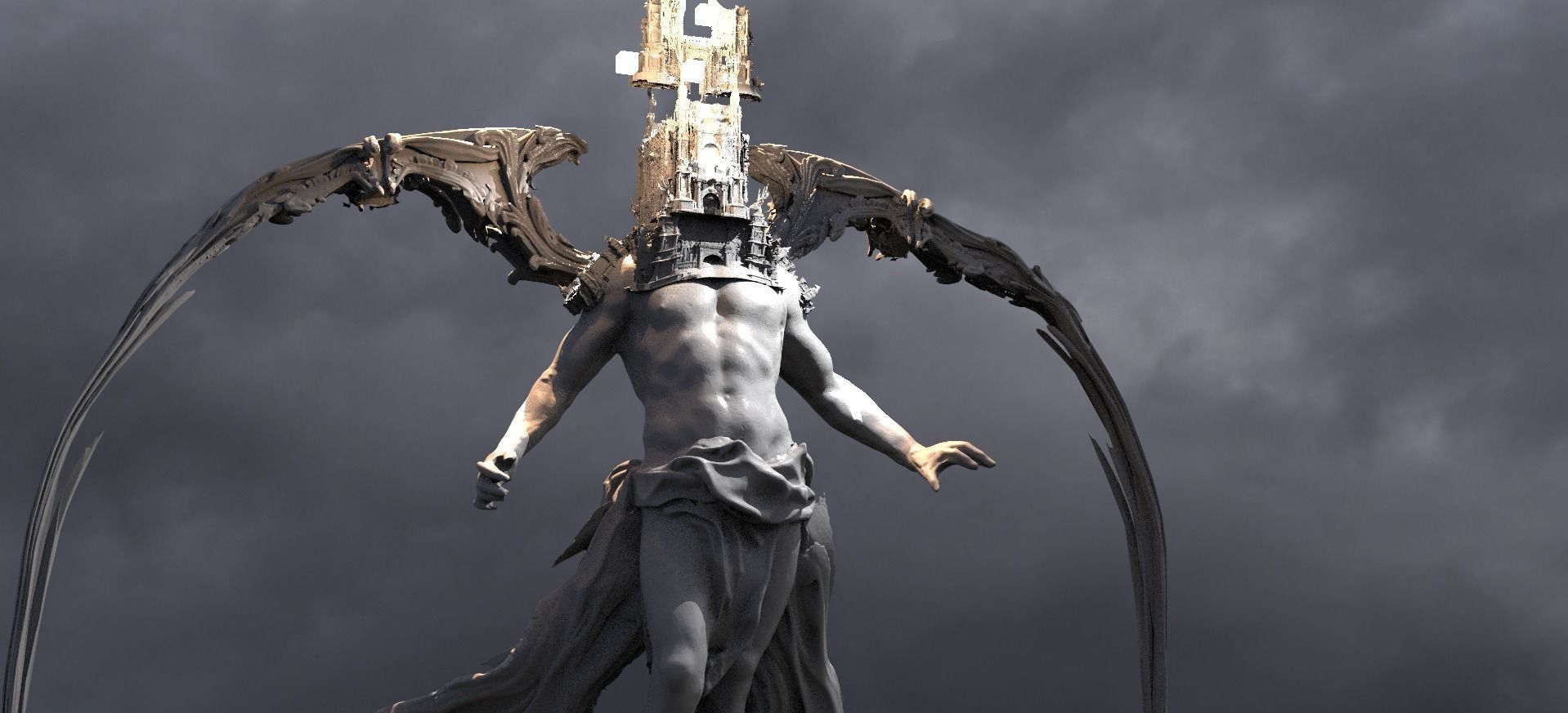 Devine Kingdom Arch Angel Light 3 3D model_1