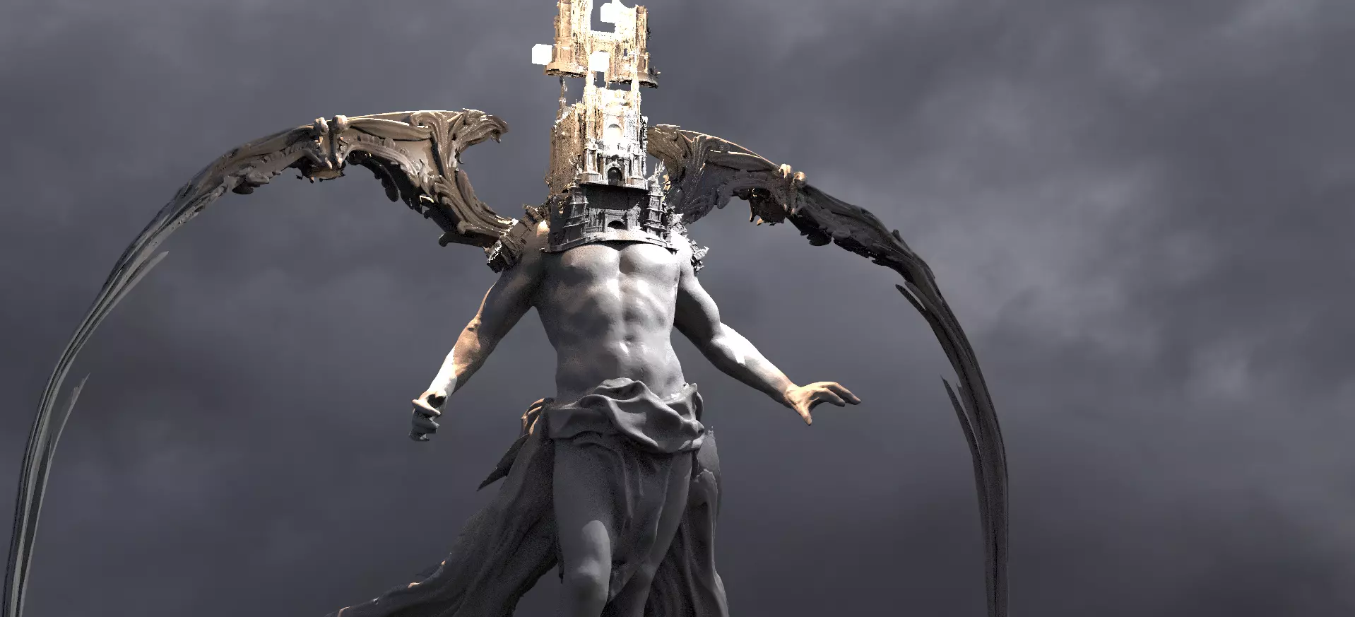 Devine Kingdom Arch Angel Light 3 3D model_0