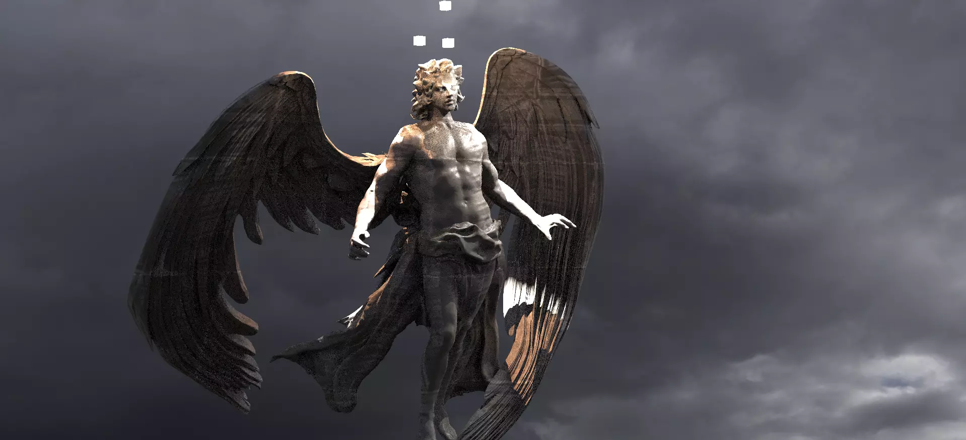 Devine Arch Angel Curved Wings 3D model_0