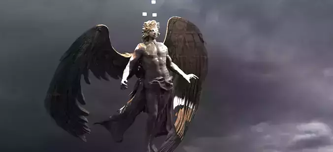 Devine Arch Angel Curved Wings 3D model