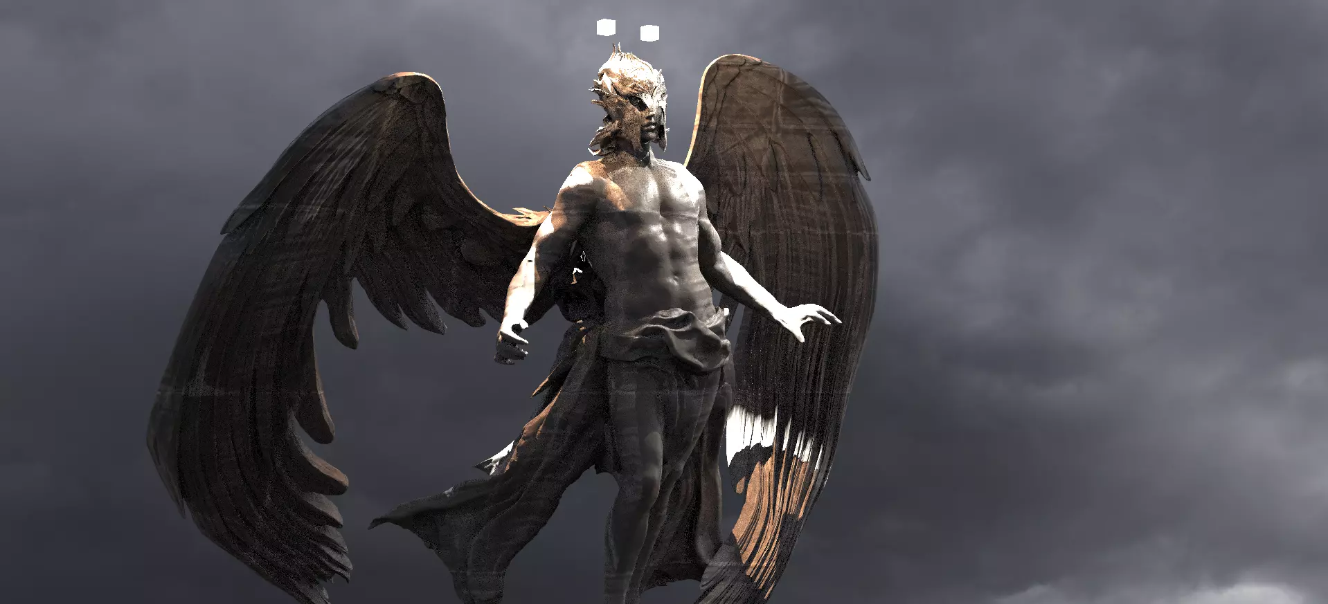Devine Arch Angel With Helmet 3D model_0