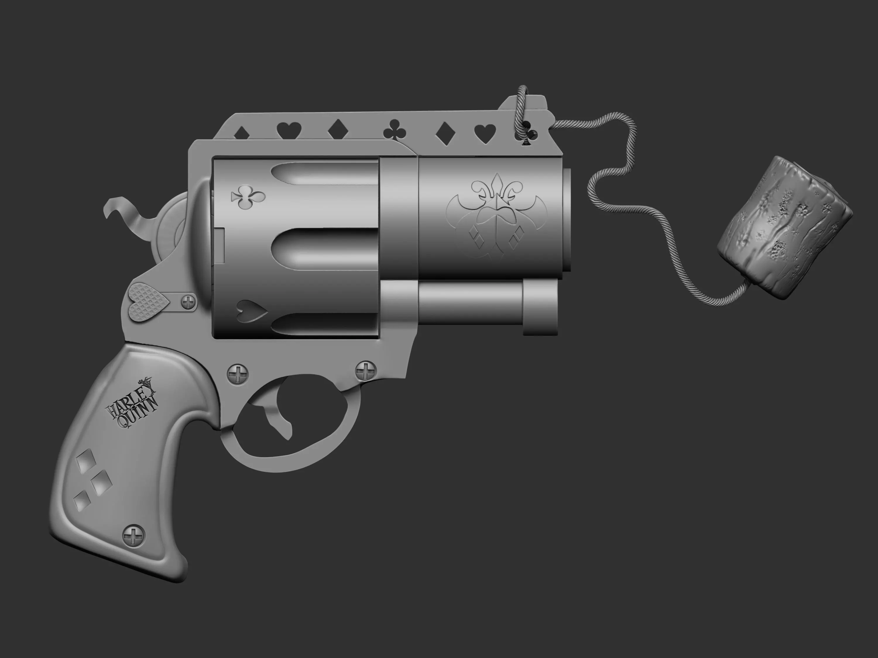 Gun Harley Quinn Free 3D model