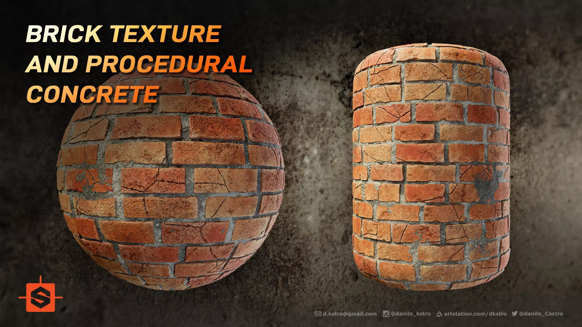 Bricks and concrete base - Procedural Texture Texture | CGTrader