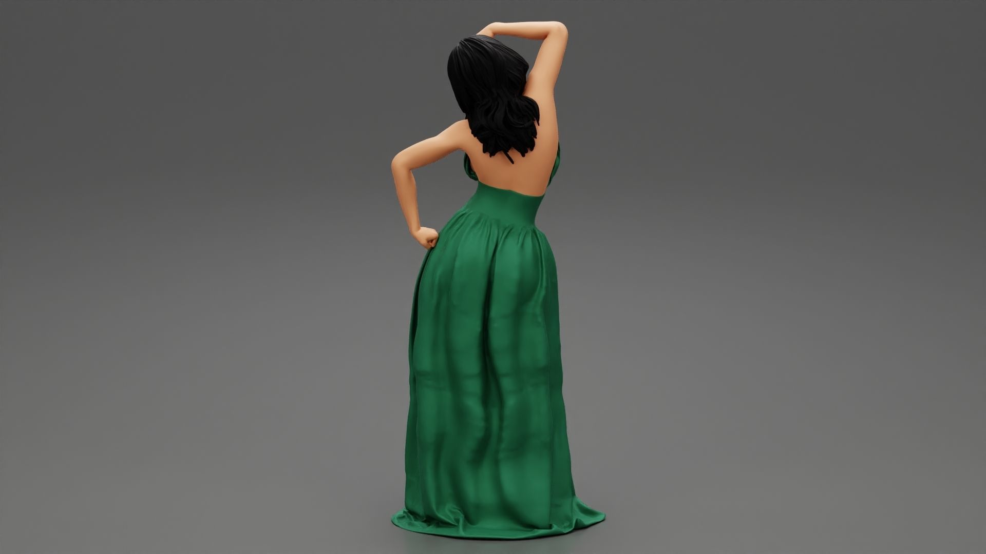 Beautiful Woman in Dress 3D print model_6