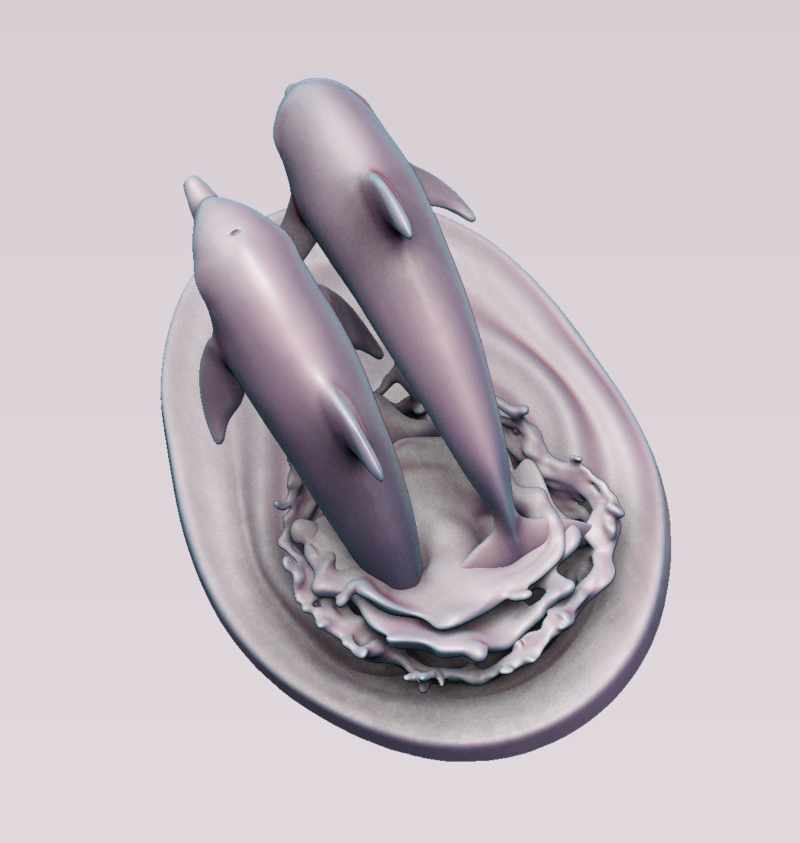 DOLPHINS leaping from water 3D print model_17