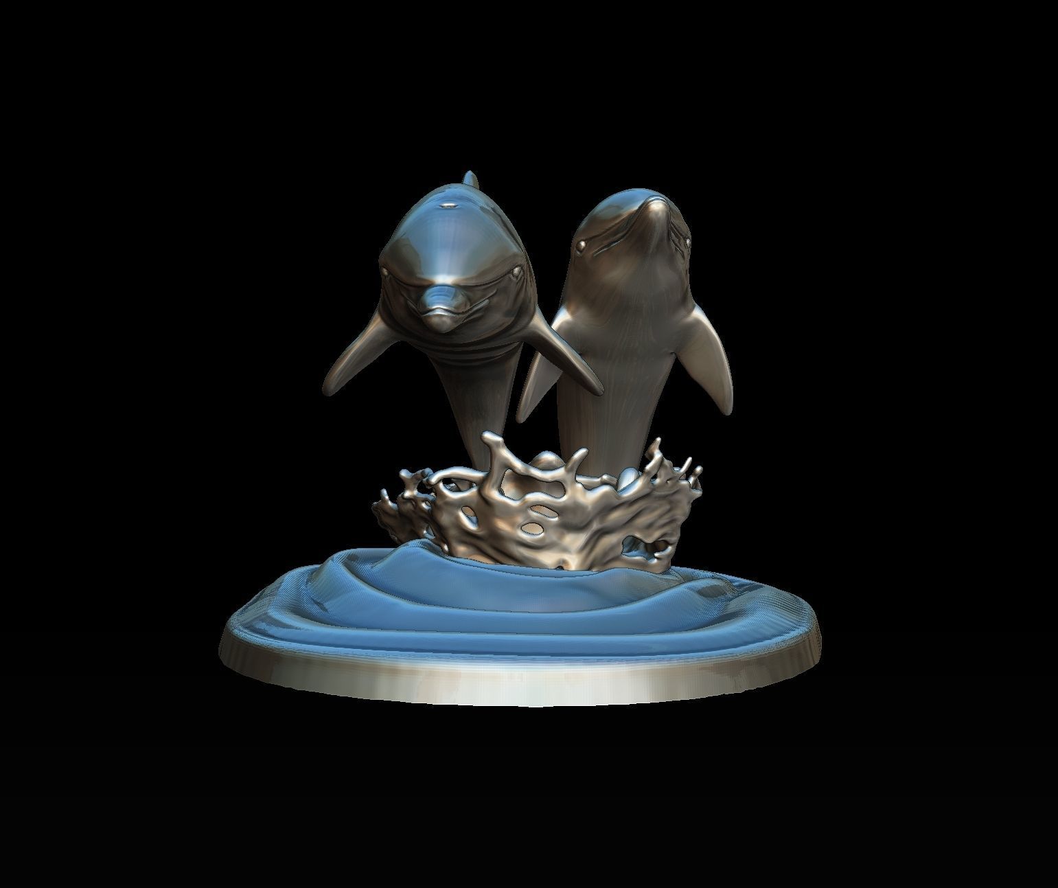 DOLPHINS leaping from water 3D print model_8