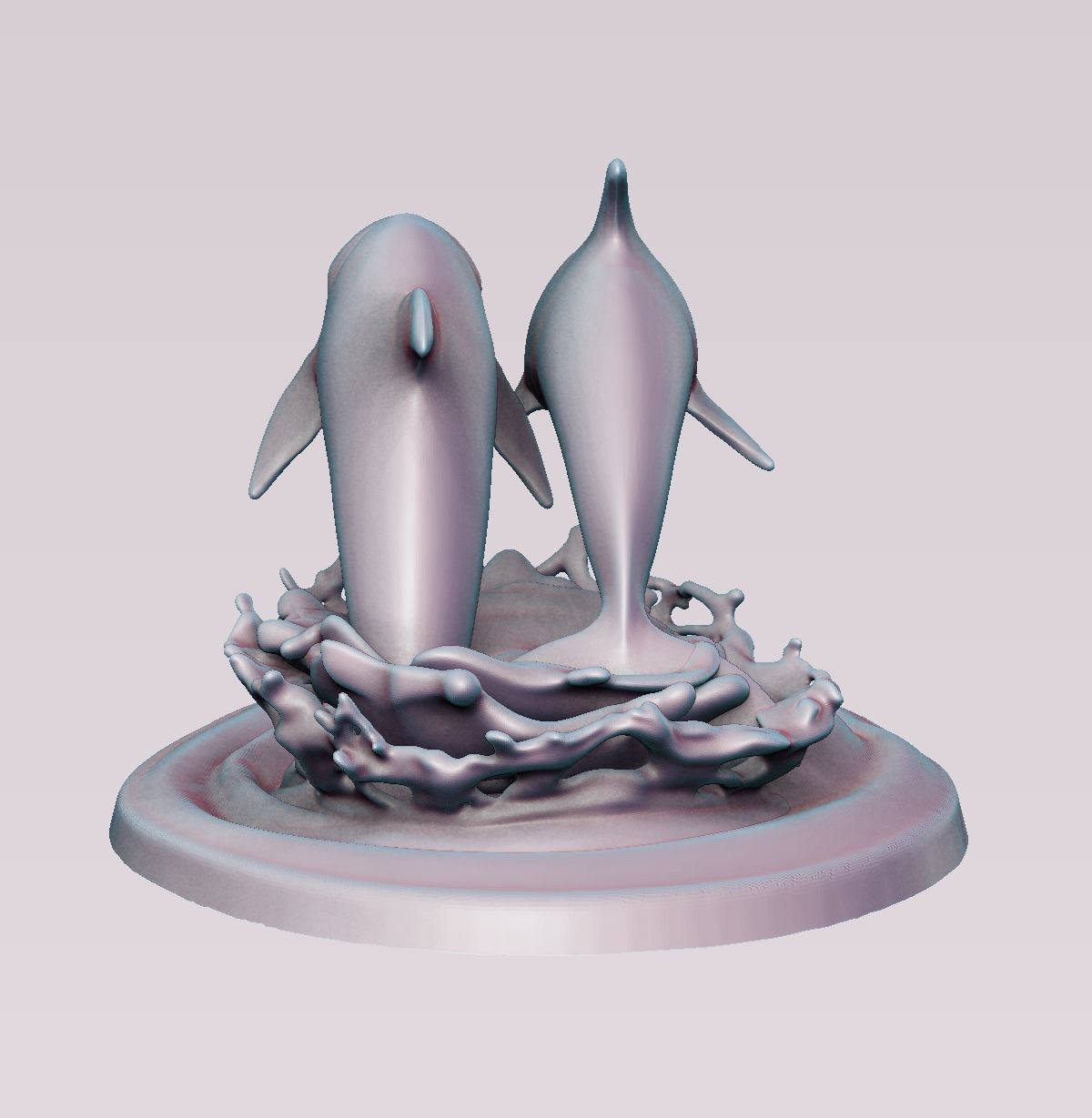 DOLPHINS leaping from water 3D print model_18