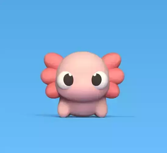 Axolotl Big Eyes 3D print model