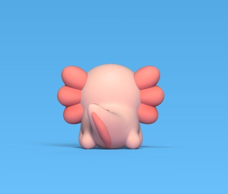 Axolotl Big Eyes 3D print model_2