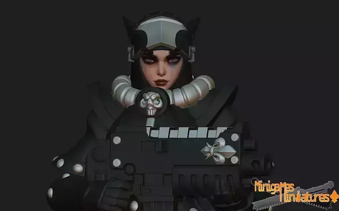 Anime set of space nuns heads