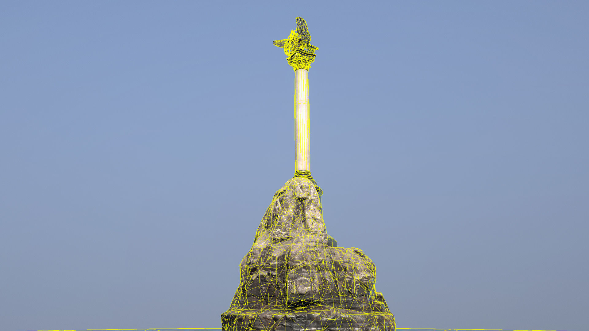 Crimean Sights Monument Sunken Ships Low-poly 3D model_16
