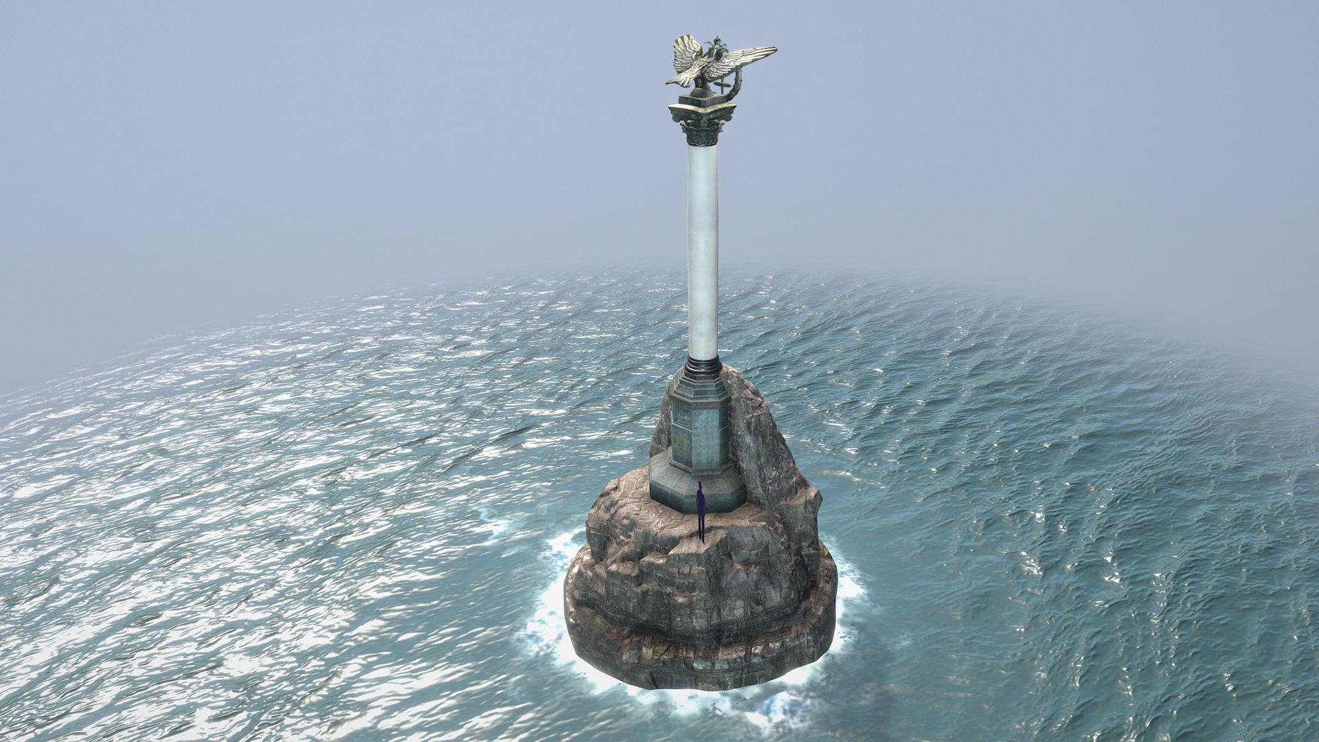 Crimean Sights Monument Sunken Ships Low-poly 3D model_6