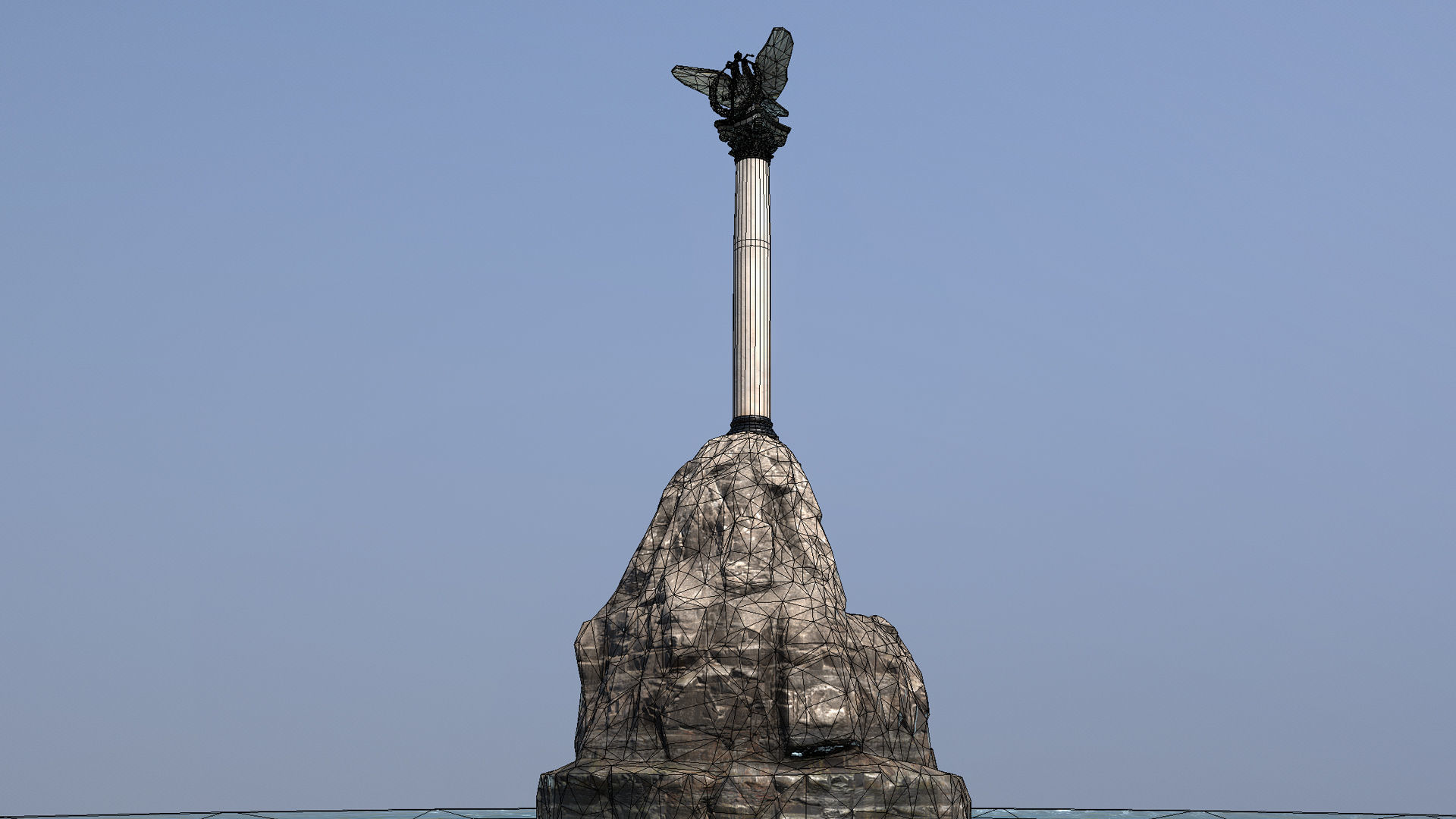 Crimean Sights Monument Sunken Ships Low-poly 3D model_14