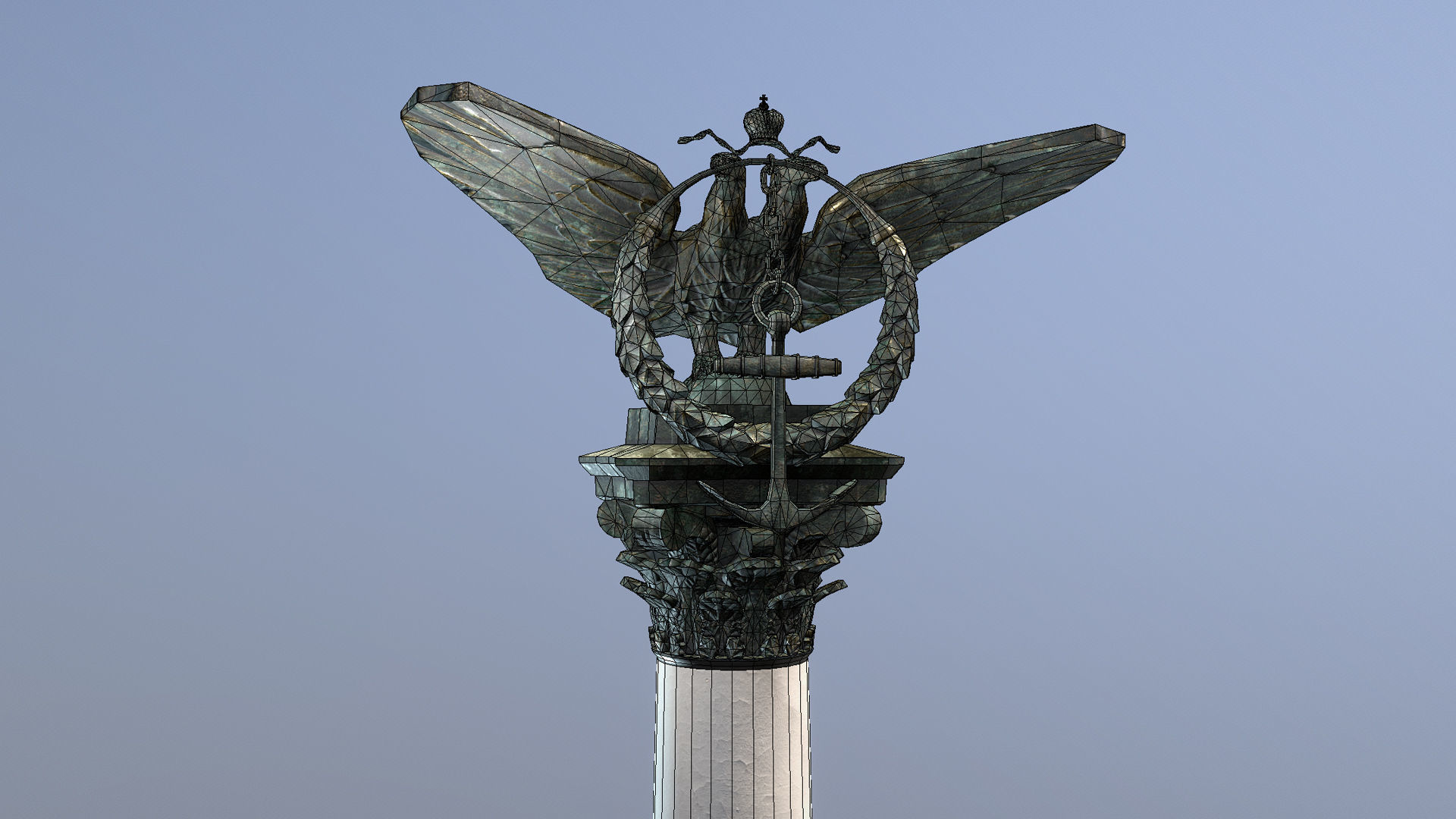 Crimean Sights Monument Sunken Ships Low-poly 3D model_15