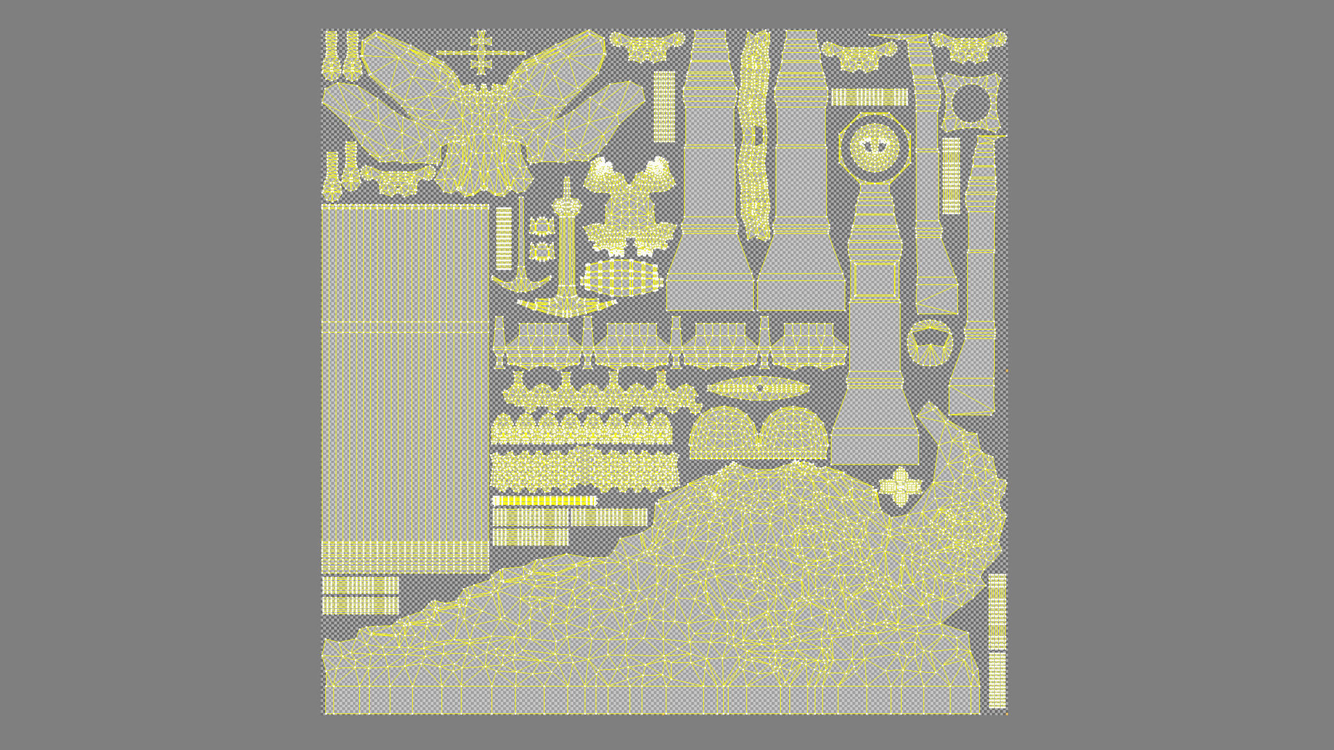 Crimean Sights Monument Sunken Ships Low-poly 3D model_20