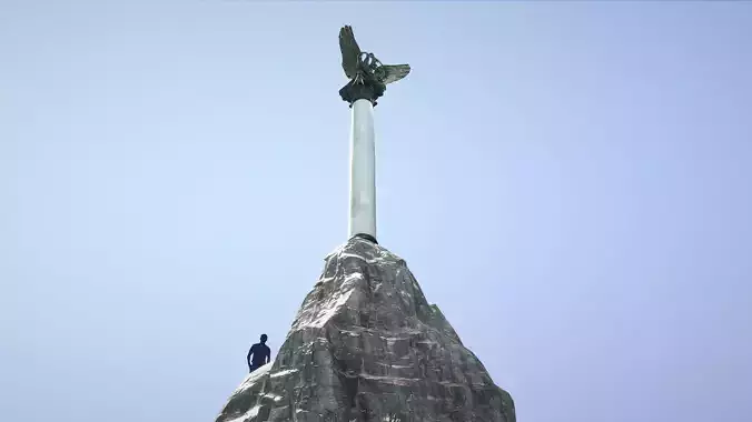 Crimean Sights Monument Sunken Ships Low-poly 3D model