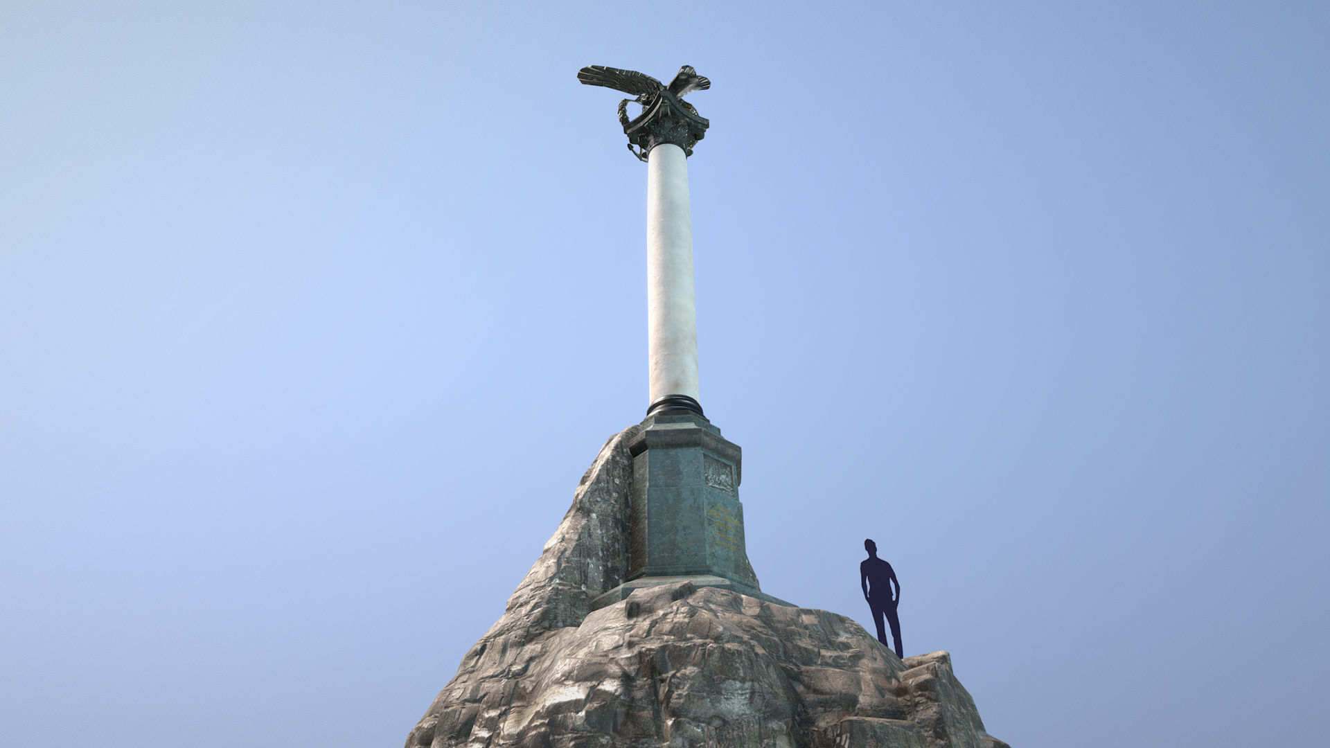 Crimean Sights Monument Sunken Ships Low-poly 3D model_13