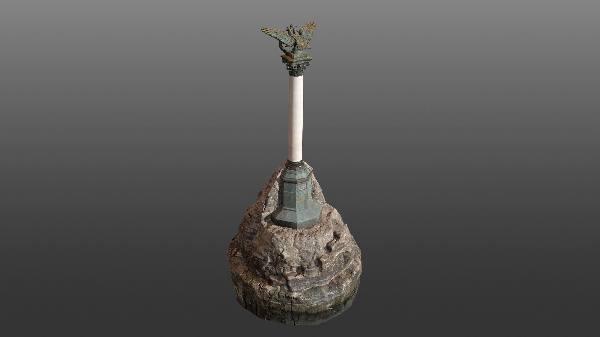 Crimean Sights Monument Sunken Ships Low-poly 3D model_8